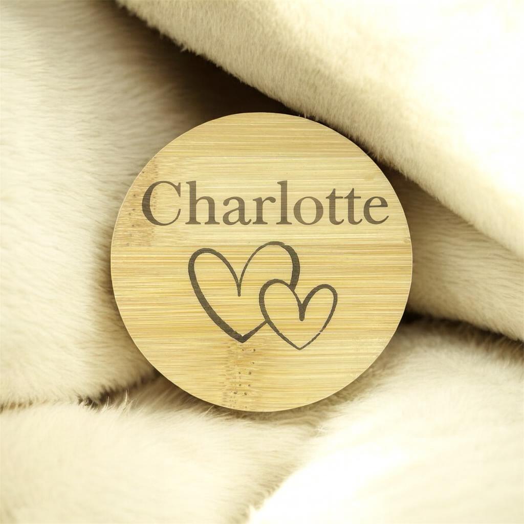 Personalised Wooden Pocket Mirror