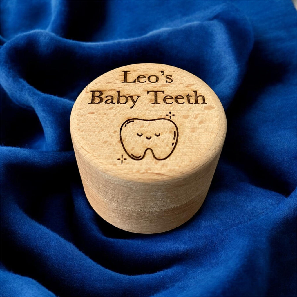 Personalised Wooden Tooth Keepsake Box