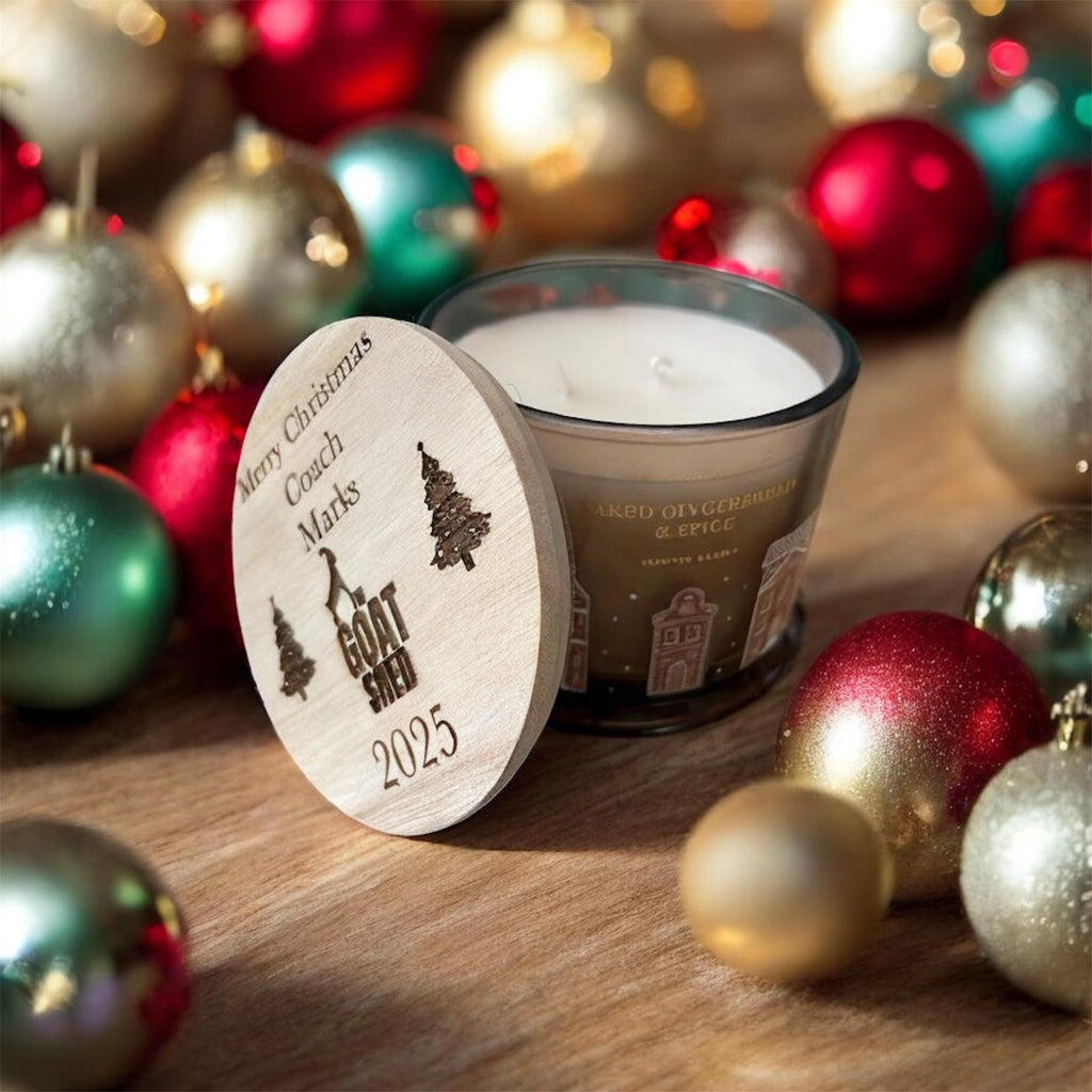 Personalised Wooden Christmas Candle