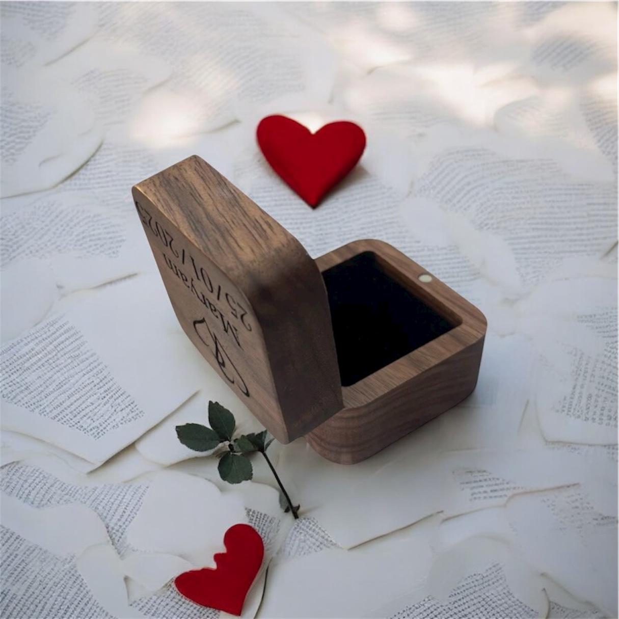 Personalised Wedding Ring Box