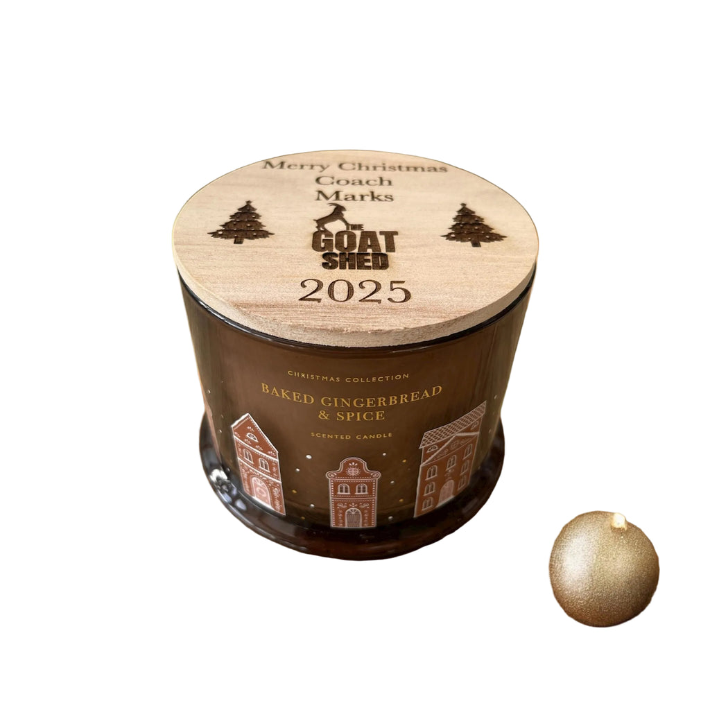 Personalised Wooden Christmas Candle