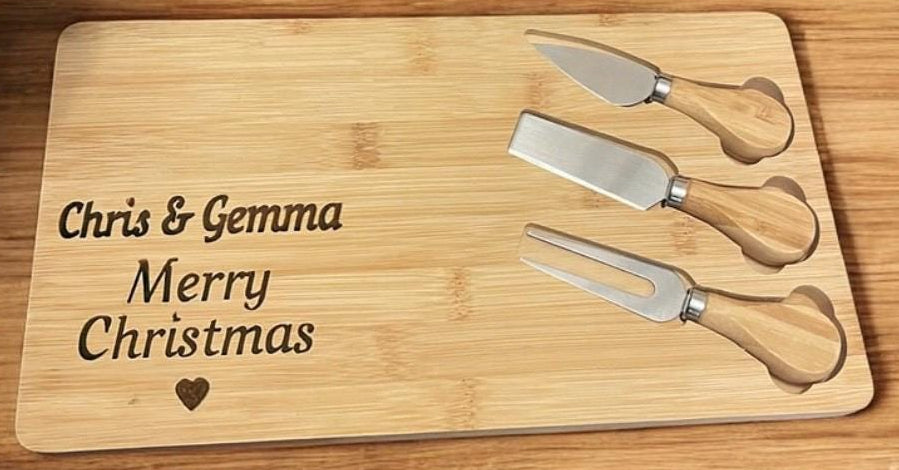 Personalised Cheese Board Knife set